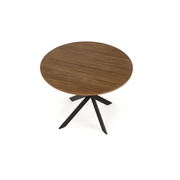 Stół EDGAR , blat - orzechowy, nogi - czarny - Halmar