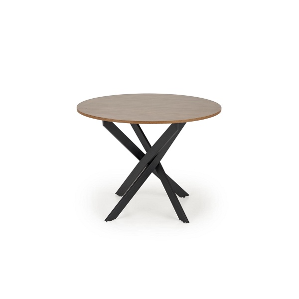 Stół EDGAR , blat - orzechowy, nogi - czarny - Halmar