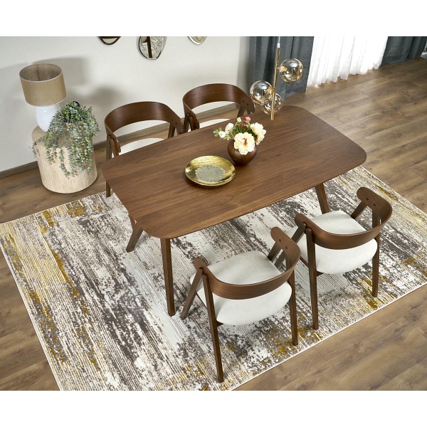 Stół MIGUEL , blat - orzechowy, noga - orzechowy - Halmar