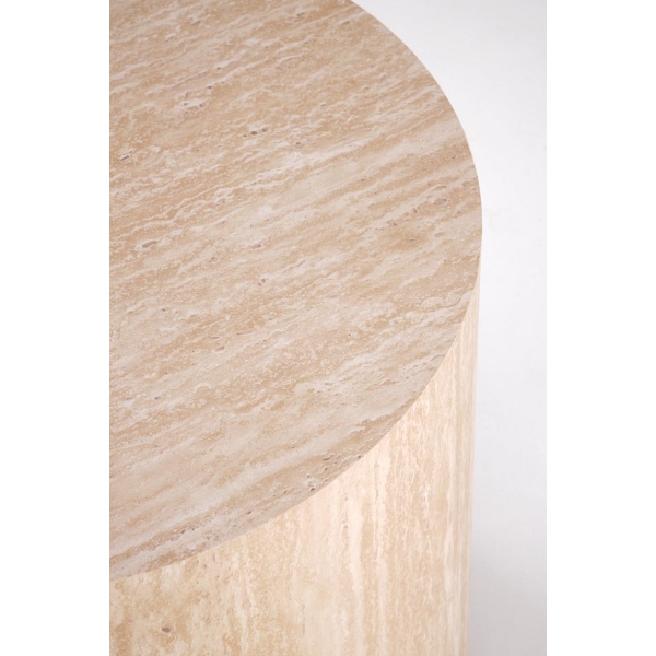 Ława TRAVERTINO_S OKRĄGŁA , trawertyn - Halmar