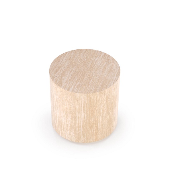 Ława TRAVERTINO_S OKRĄGŁA , trawertyn - Halmar