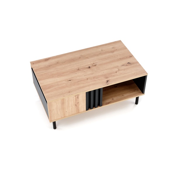 Ława SONIA dąb artisan/czarny - Halmar