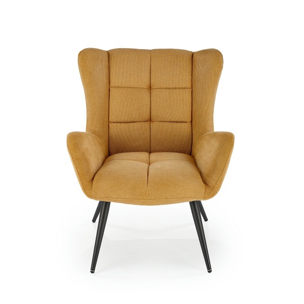 Fotel BYRON wypoczynkowy musztardowy - Halmar