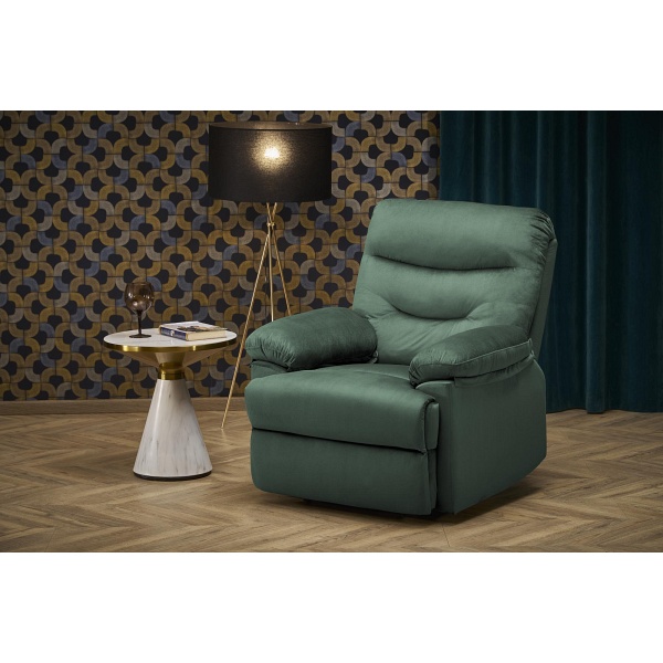 Fotel DRAGER wypoczynkowy ciemny zielony - Halmar