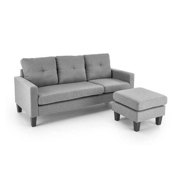 Sofa GERSON z podnóżkiem popielaty - Halmar