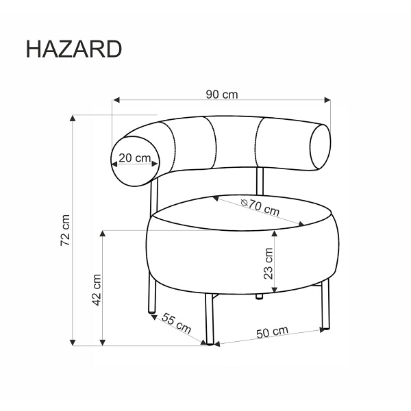 Fotel HAZARD wypoczynkowy, beżowy - Halmar