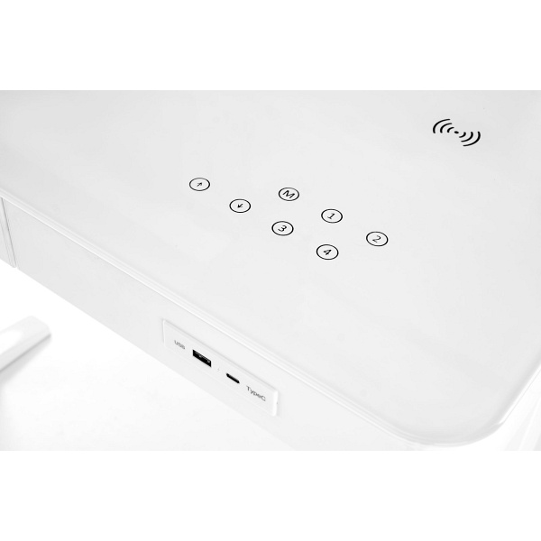 Biurko B52 z funkcją regulacji wysokości, biały - Halmar