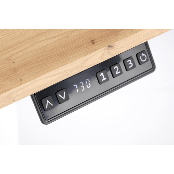 Biurko B53 z funkcją regulacji wysokości, dąb artisan / biały - Halmar