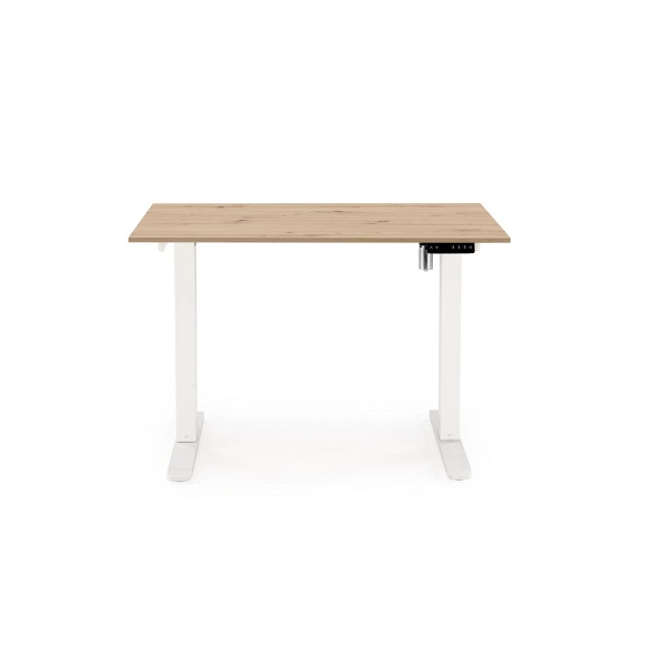 Biurko B53 z funkcją regulacji wysokości, dąb artisan / biały - Halmar