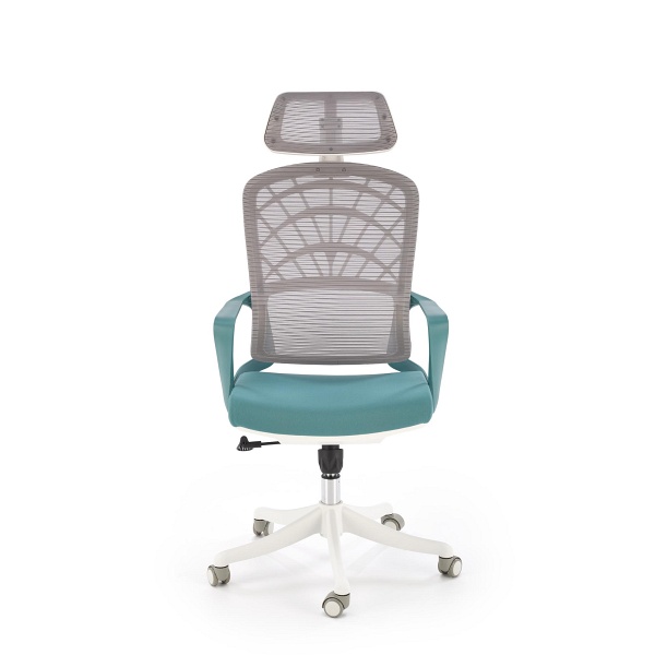 Fotel VESUVIO 2 gabinetowy turkusowy / biały - Halmar