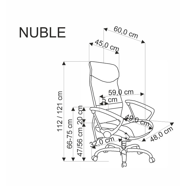 Fotel NUBLE obrotowy czarny - Halmar