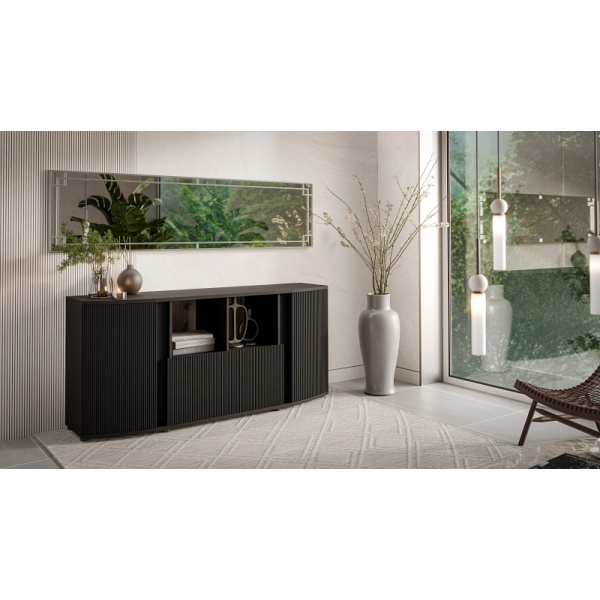 Komoda MICHELLE czarny/ dąb viking - Halmar