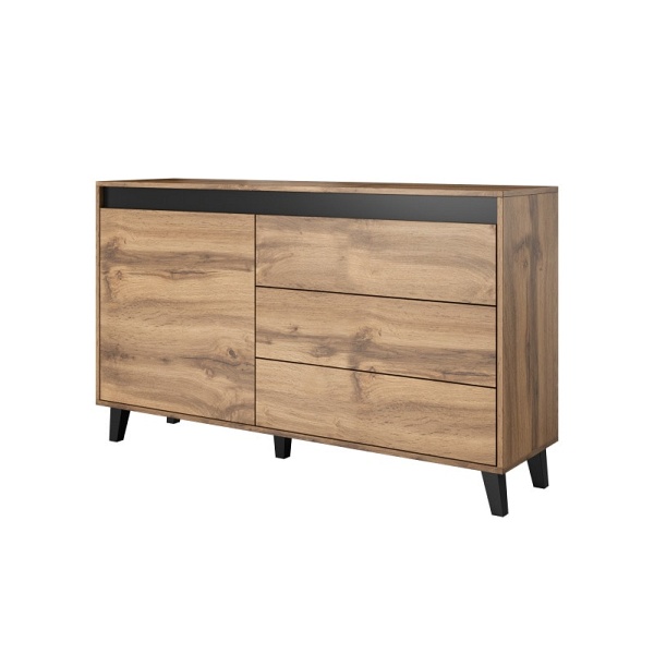 Komoda NORD DAB WOTAN/ANTRACYT - Halmar