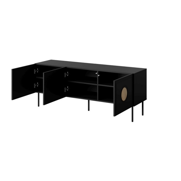 Rtv PALAZZO szafka 150 czarny mat/ dąb craft - Halmar