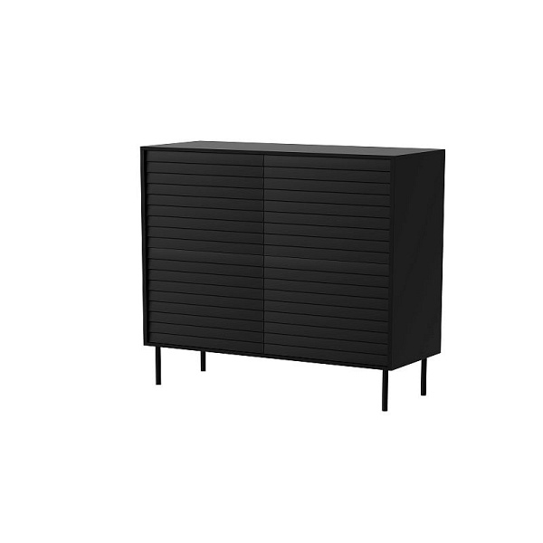 Komoda CORTINA 100 czarny/czarny 1 szt.=2 p. ) - Halmar