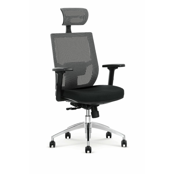 Fotel ADMIRAL gabinetowy popielato / czarny - Halmar