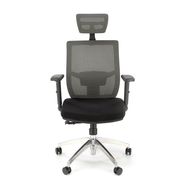 Fotel ADMIRAL gabinetowy popielato / czarny - Halmar