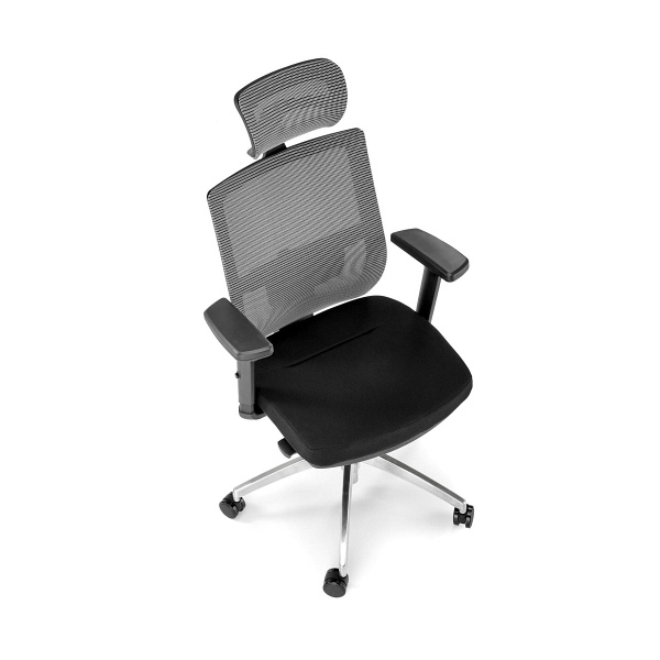 Fotel ADMIRAL gabinetowy popielato / czarny - Halmar