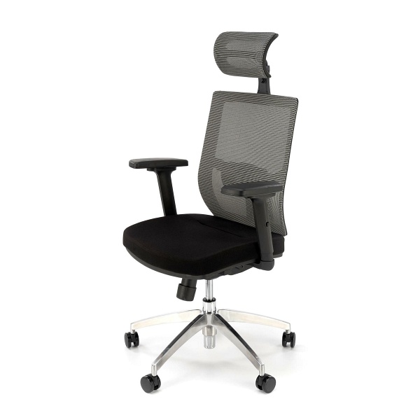 Fotel ADMIRAL gabinetowy popielato / czarny - Halmar