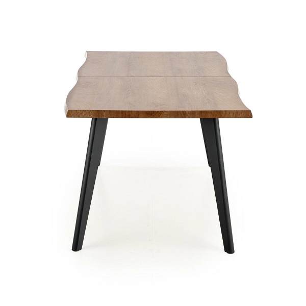 Stół DICKSON rozkładany 120-180/80 cm, blat - naturalny, nogi - czarny - Halmar