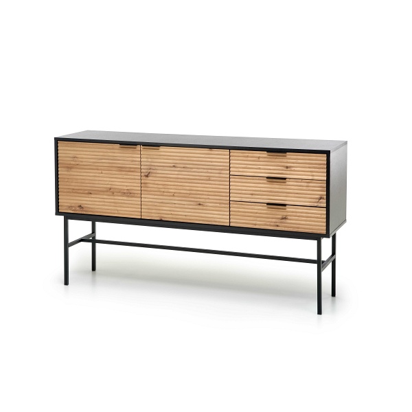 Komoda MURANO KM-1 dąb artisan/czarny - Halmar