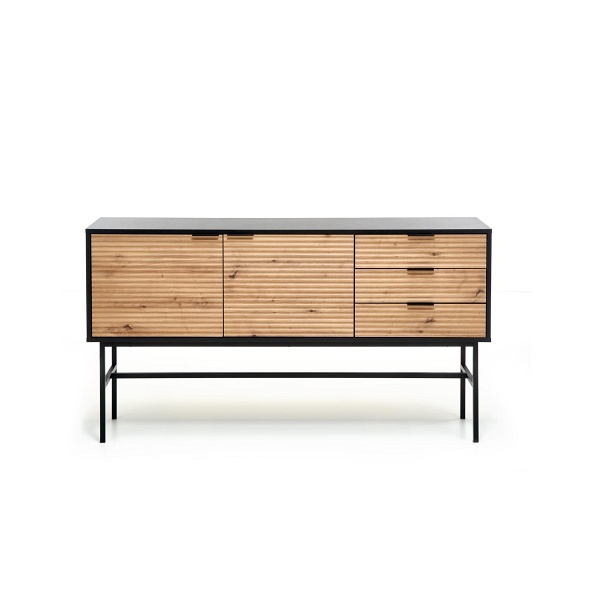 Komoda MURANO KM-1 dąb artisan/czarny - Halmar