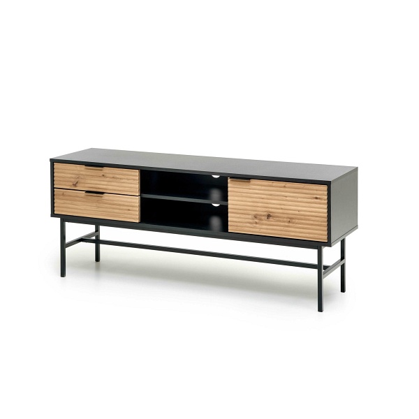 Stolik MURANO RTV-1 RTV dąb artisan/czarny - Halmar