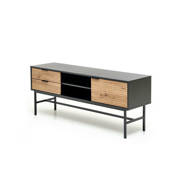 Stolik MURANO RTV-1 RTV dąb artisan/czarny - Halmar