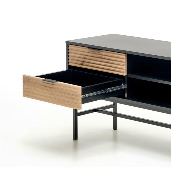 Stolik MURANO RTV-1 RTV dąb artisan/czarny - Halmar