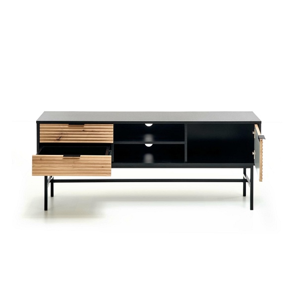 Stolik MURANO RTV-1 RTV dąb artisan/czarny - Halmar