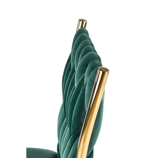 Krzesło K436 ciemny zielony/złoty - Halmar