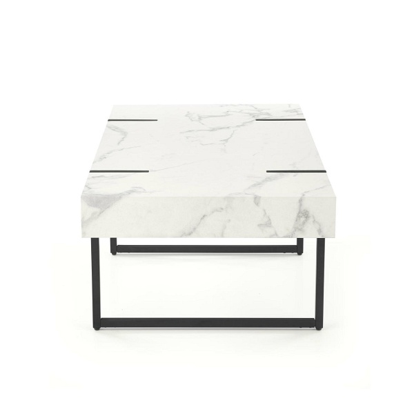 Ława BLANCA biały marmur - czarny - Halmar