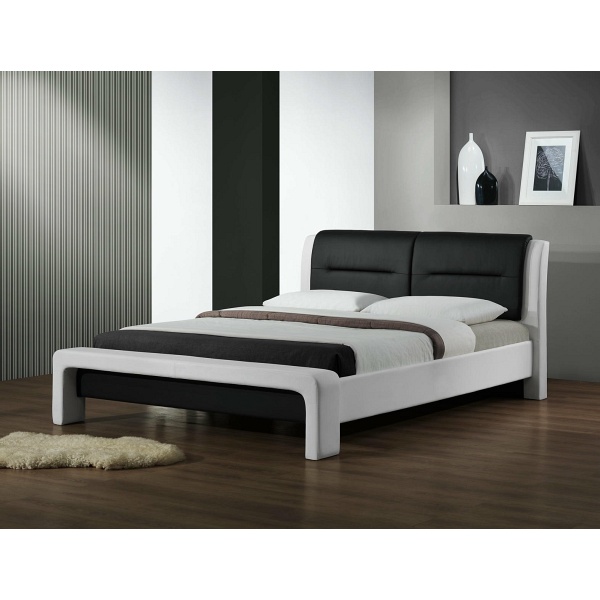 Łóżko CASSANDRA 120 cm biało-czarny - Halmar