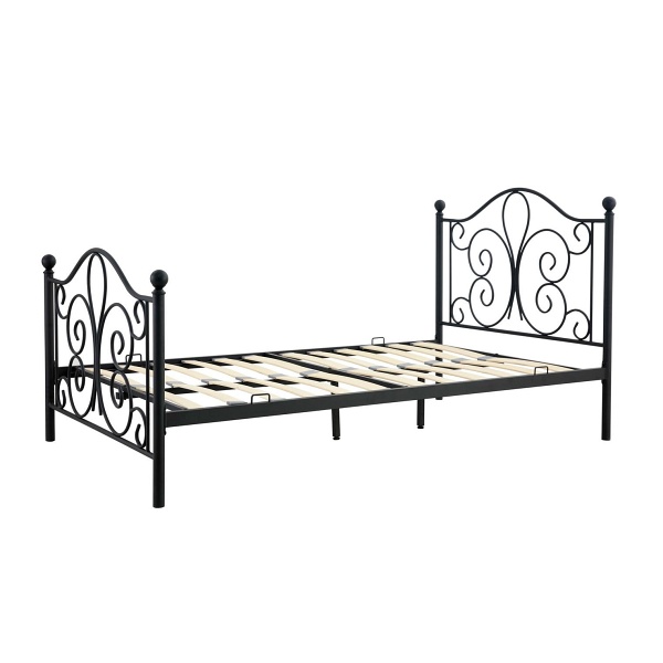Łóżko PANAMA 120 cm metalowe czarny - Halmar
