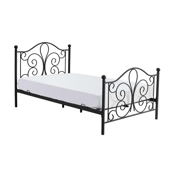 Łóżko PANAMA 120 cm metalowe czarny - Halmar