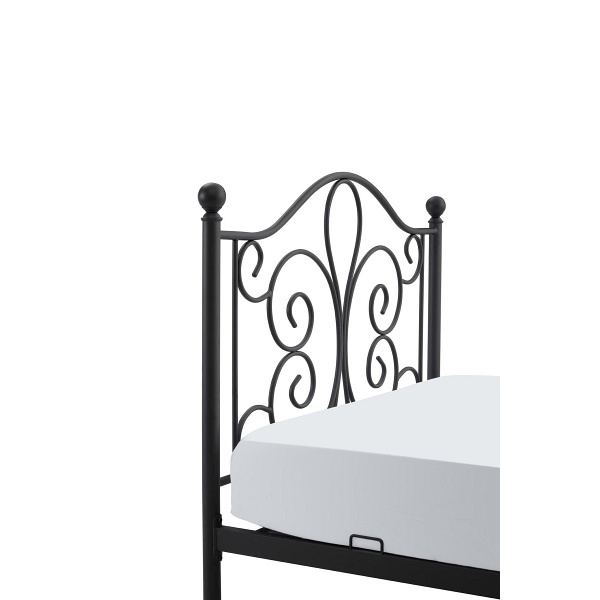 Łóżko PANAMA 120 cm metalowe czarny - Halmar