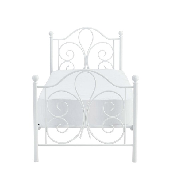 Łóżko PANAMA 90 cm metalowe biały - Halmar