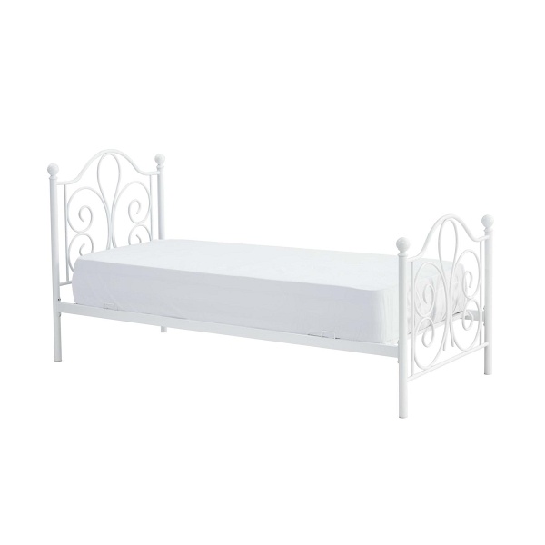 Łóżko PANAMA 90 cm metalowe biały - Halmar