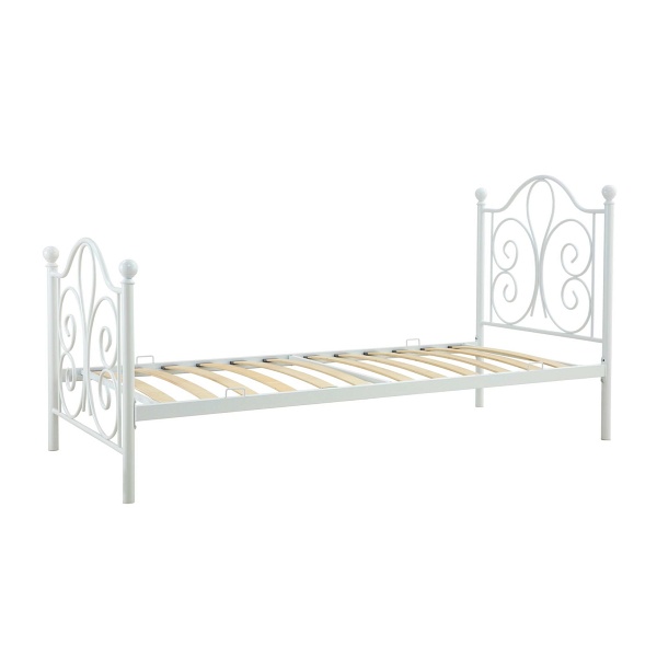Łóżko PANAMA 90 cm metalowe biały - Halmar
