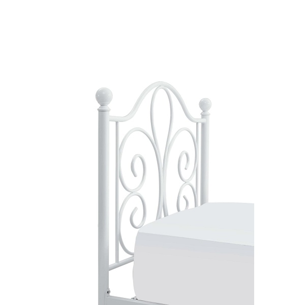 Łóżko PANAMA 90 cm metalowe biały - Halmar