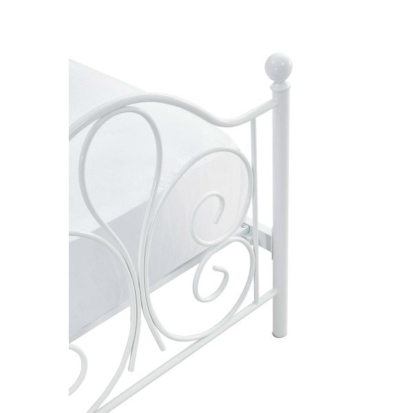 Łóżko PANAMA 90 cm metalowe biały - Halmar