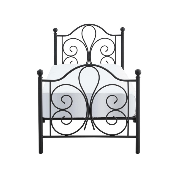 Łóżko PANAMA 90 cm metalowe czarny - Halmar