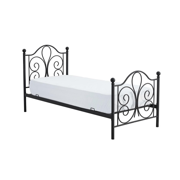 Łóżko PANAMA 90 cm metalowe czarny - Halmar