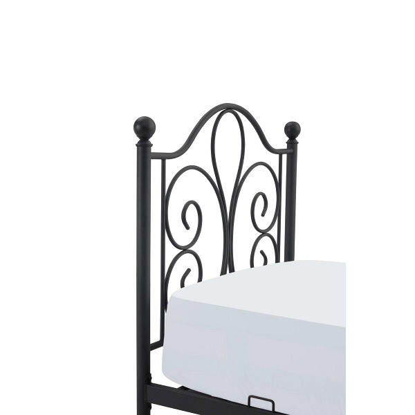 Łóżko PANAMA 90 cm metalowe czarny - Halmar