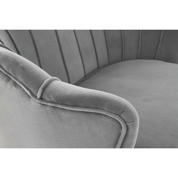Fotel AMORINITO XL wypoczynkowy popielaty / złoty - Halmar