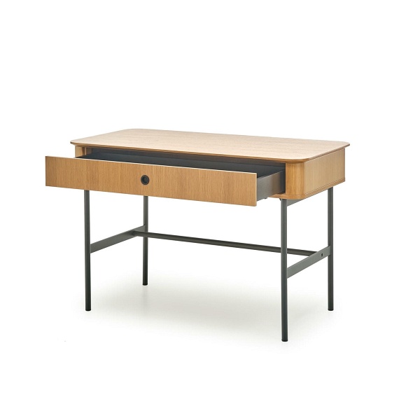 Biurko SMART B-1 dąb naturalny/czarny - Halmar