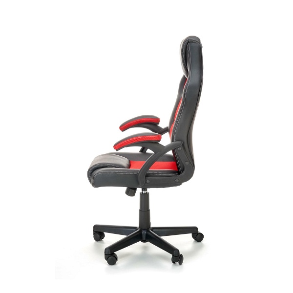 Fotel BERKEL gabinetowy czarno-czerwony - Halmar