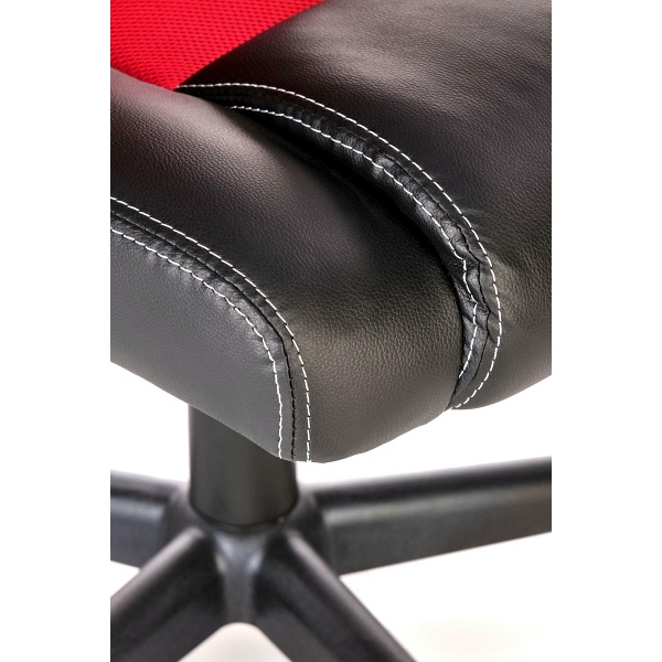 Fotel BERKEL gabinetowy czarno-czerwony - Halmar