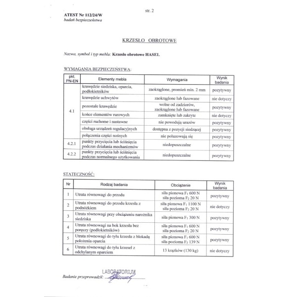 Fotel HASEL gabinetowy czarny / popiel - Halmar