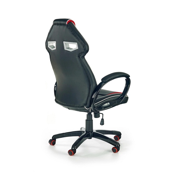 Fotel HONOR gabinetowy czarno-czerwony - Halmar